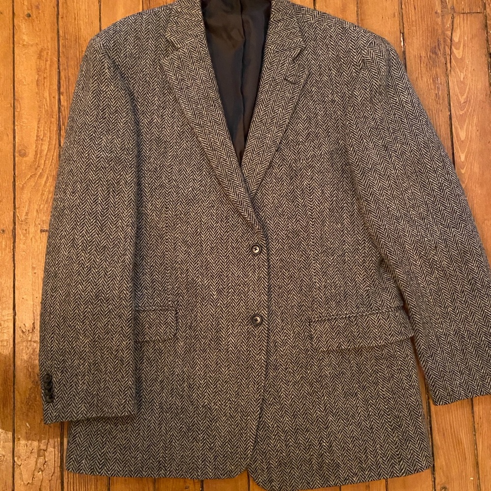Paul Fredrick Harris Tweed Herringbone Blazer